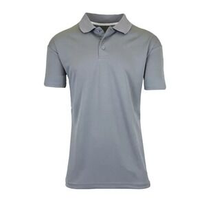 Galaxy by Harvic Mens Dry Fit Moisture Wicking Polo Shirt Grey 2XL